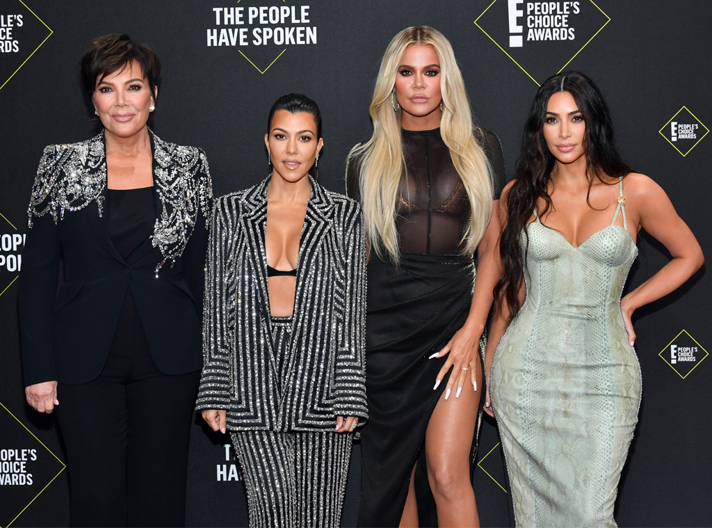 Kris Jenner, Kourtney Kardashian, Khloe Kardashian, Kim Kardashian, 2019 E! People's Choice Awards, families